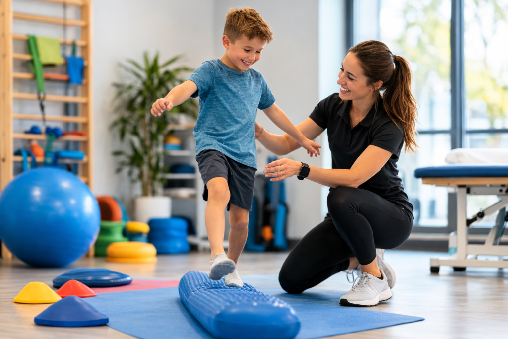 kids physiotherapy balance training langley
