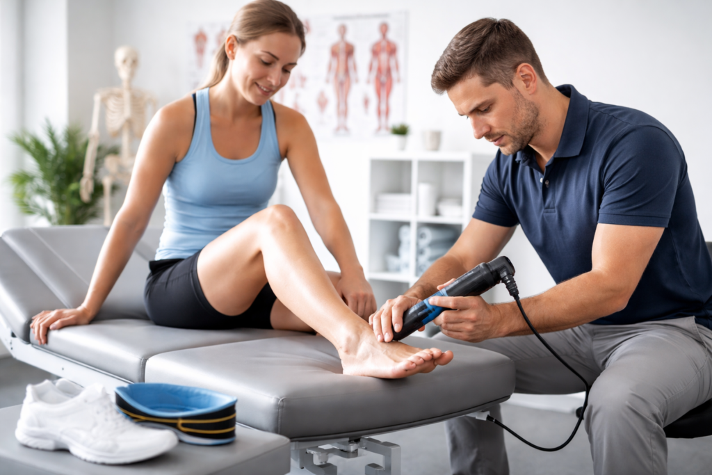Plantar fasciitis treatment in Langley with shockwave therapy for heel pain