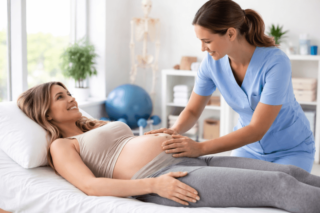 Pregnancy physiotherapy treatment in Langley for back pain and pelvic floor therapy