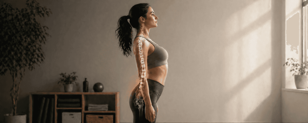 Patient receiving anterior pelvic tilt treatment and pelvic alignment therapy in Langley clinic