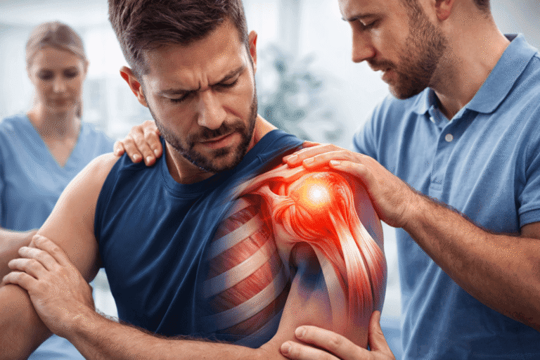 Biceps tendonitis treatment with physiotherapy shoulder rehab