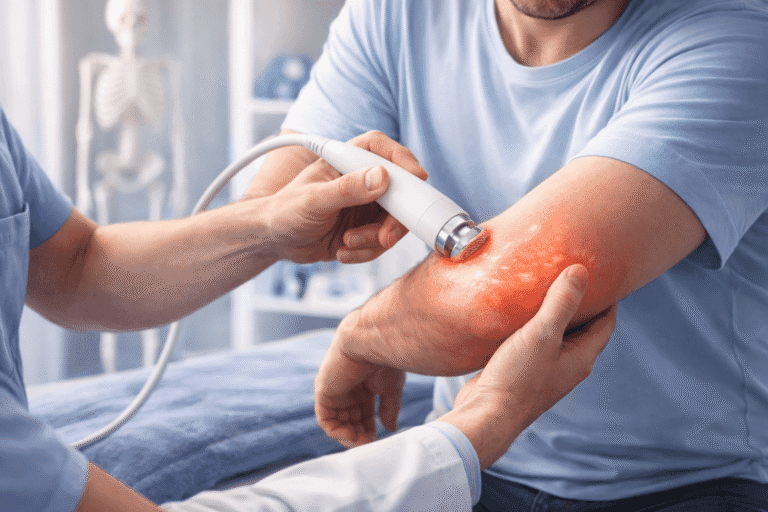 Elbow pain treatment Langley physiotherapy chiropractor rehab clinic