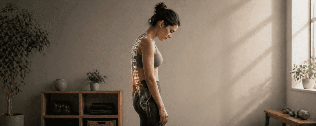 Patient receiving posterior pelvic tilt treatment and pelvic posture correction in Langley clinic